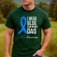 I Wear Blue For My Dad Shirt ALS Awareness Tshirt Men's Casual T-Shirt Forest