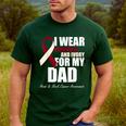 I Wear Burgundy Ivory For My Dad Oral Head Neck Cancer Men's Casual T-Shirt Forest