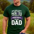 I Wear Purple For My Dad Pancreatic Cancer Support Men's Casual T-Shirt Forest