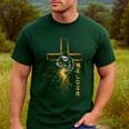 Welder Christian Cross Weld Welding Dad Jesus Lover Men's Casual T-Shirt Forest