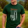 Welder Dad Like A Normal Dad Only Cooler USA Flag Welding Men's Casual T-Shirt Forest