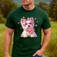 Westie Dog Valentines Day Dog Mom Westie Dad Candy Sucker For Men Women Girls Kids Men's Casual T-Shirt Forest