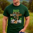Wild Dad Of The Birthday Girl Zoo Safari Jungle Animal Men's Casual T-Shirt Forest