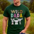 Wild Dada Zoo Theme Birthday Safari Jungle Matching Party Men's Casual T-Shirt Forest