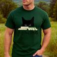 Women's Meowjong Cat Mahjong Chinese Game Cat Mom Dad Men's Casual T-Shirt Forest