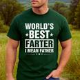 World's Best Farter I Mean Father Retro Father's Day Dad Men's Casual T-Shirt Forest