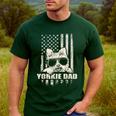 Yorkie Dad Cool Vintage Retro Proud American Men's Casual T-Shirt Forest