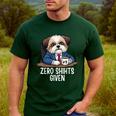 Zero Shihts Given Shih Tzu Dad Shih Tzu Mom Shih Tzu Men's Casual T-Shirt Forest