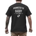 1st Time Dad EST 2026 New Dad New First Fathers Day Men's Back Print T-Shirt