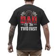 2 Year Old Racing Car Two Fast Birthday 2nd Family Dad Men's Back Print T-Shirt