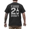 21st Birthday Dad Mom 21 Year Old My Daughter Squad Men's Back Print T-Shirt