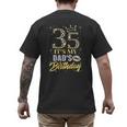 35 It's My Dad's Birthday Crown Happy 35 Years Old Men's Back Print T-Shirt
