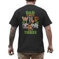 3rd Birthday Zoo Safari Jungle Dad Of The Wild And Three Men's Back Print T-Shirt 3rd Birthday Zoo Safari Jungle Dad Of The Wild And Three Men's Back Print T-Shirt