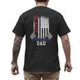 American Flag Go Kart Racing Race Dad Flag Men's Back Print T-Shirt