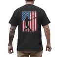 American Flag Vintage Baseball Flag Dad Mom Tee T-Shirt Men's Back Print T-Shirt