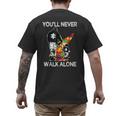 Autism Dad Support Alone Puzzle You'Ll Never Walk Men's Back Print T-Shirt