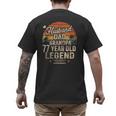 Back Legend Husband Dad Grandpa 77 Year Old 77th Birthday Men's Back Print T-Shirt