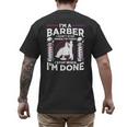 Barber s For Men Dad Hairstyling Humor Quote Small Men's Back Print T-Shirt