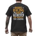 Barrel Racing Dad Horse Barrel Racer Men's Back Print T-Shirt Barrel Racing Dad Horse Barrel Racer Men's Back Print T-Shirt
