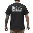 Bbq Dad Retro Grill Father Father's Day Men's Back Print T-Shirt