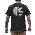 Best Dad Coach Ever Baseball For Sport Lovers Men's Back Print T-Shirt Best Dad Coach Ever Baseball For Sport Lovers Men's Back Print T-Shirt