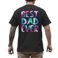 Best Dad Ever Colorful Tie Dye Fathers Day Men's Back Print T-Shirt