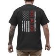 Best Dad Ever US American Flag Gift For Father's Day Short Sleeve Men's Back Print T-Shirt
