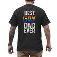 Best Gay Dad Ever LGBTQ Men's Back Print T-Shirt