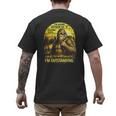 Bigfoot Outdoor Hiking Dad Joke Im Outstanding Sasquatch Men's Back Print T-Shirt