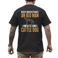 Blue Heeler Dad Australian Cattle Dog Men Men's Back Print T-Shirt Blue Heeler Dad Australian Cattle Dog Men Men's Back Print T-Shirt