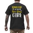 Bonus Dad Of The Bee Day Girl Birthday Party Family Men's Back Print T-Shirt