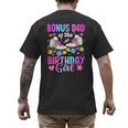 Bonus Dad Of The Birthday Girl Rolling Skate Bday Family Men's Back Print T-Shirt