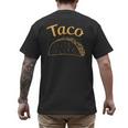 Burrito Taco Taquito Dad Mom Child Baby Matching Family Men's Back Print T-Shirt