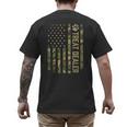 Camo Cat Treat Dealer American Flag US Cat Dad 4th Of July For Men Women Men's Back Print T-Shirt