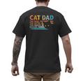 Cat Dad The Man The Myth Snack Dealer Fathers Day Men's Back Print T-Shirt