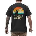 Cat Daddy Vintage Cat Lover Cat Dad Fathers Day Men's Back Print T-Shirt
