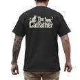 The Catfather Cat Dad Father's Day Cat Lover Men's Back Print T-Shirt