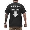 Choking Hazard Adult Dad Joke Men's Back Print T-Shirt