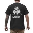 Chonk Fat And Hairy Cat Cats Kittens Dad Graphic Mom Funny Men's Back Print T-Shirt Chonk Fat And Hairy Cat Cats Kittens Dad Graphic Mom Funny Men's Back Print T-Shirt