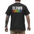 Clown Security Halloween Dad Mom Costume Men's Back Print T-Shirt Clown Security Halloween Dad Mom Costume Men's Back Print T-Shirt
