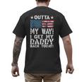 Cool I Get My Daddy Back Today Military Child Small Men's Back Print T-Shirt
