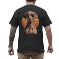 Cool Retro Vizsla Dog Mom Dad Vintage Pet Lovers Men's Back Print T-Shirt