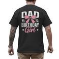 Coquette Pink Bow Men Dad Of The Birthday Girl Men's Back Print T-Shirt