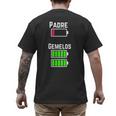 Cufflinks Battery Filled Tired Dad Low Battery Charge Men's Back Print T-Shirt