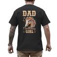 Cute Dad Of The Birthday Girl Horse Family Party Men's Back Print T-Shirt