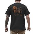Dachshund Shirt Doxie Mom Dad Love Wiener Dog Puppy Cute Tee Men's Back Print T-Shirt