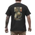 Dad 2026 Loading Baby Shower Going To Be a Dad Gender Reveal Men's Back Print T-Shirt
