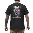 Dad Of The Astronaut Space Theme First Birthday Party Men's Back Print T-Shirt