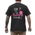 Dad Of B-Day Girl Flamazing Pink Flamingo Birthday Party Men's Back Print T-Shirt Dad Of B-Day Girl Flamazing Pink Flamingo Birthday Party Men's Back Print T-Shirt