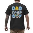Dad Of The Birthday Boy Blue Dog Family Matching Men's Back Print T-Shirt